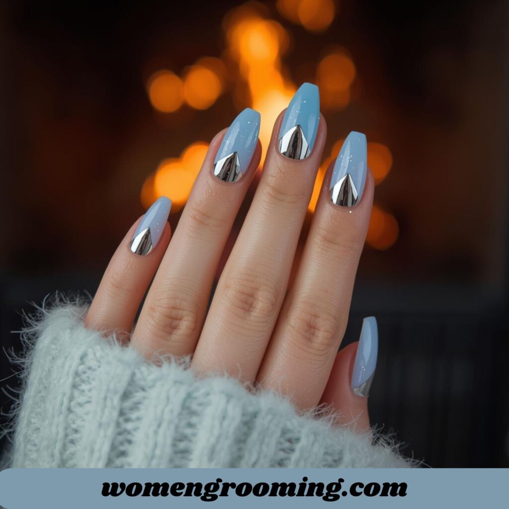 Baby Blue Winter Nails