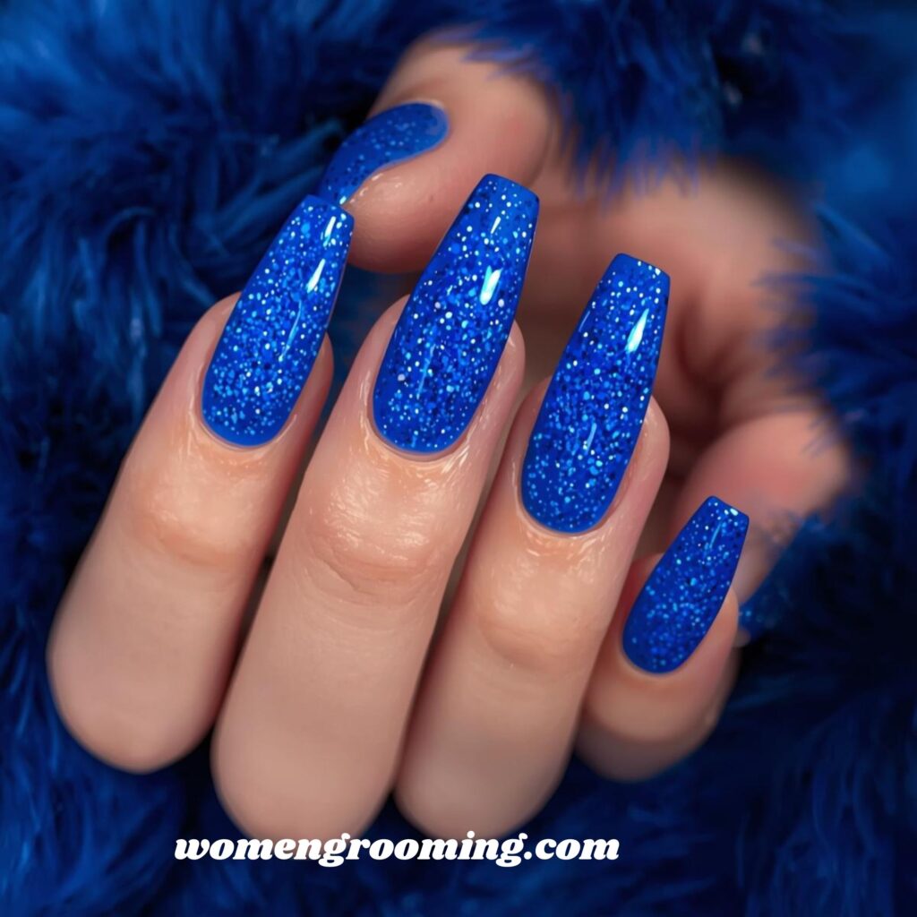 _Blue Coffin Nails