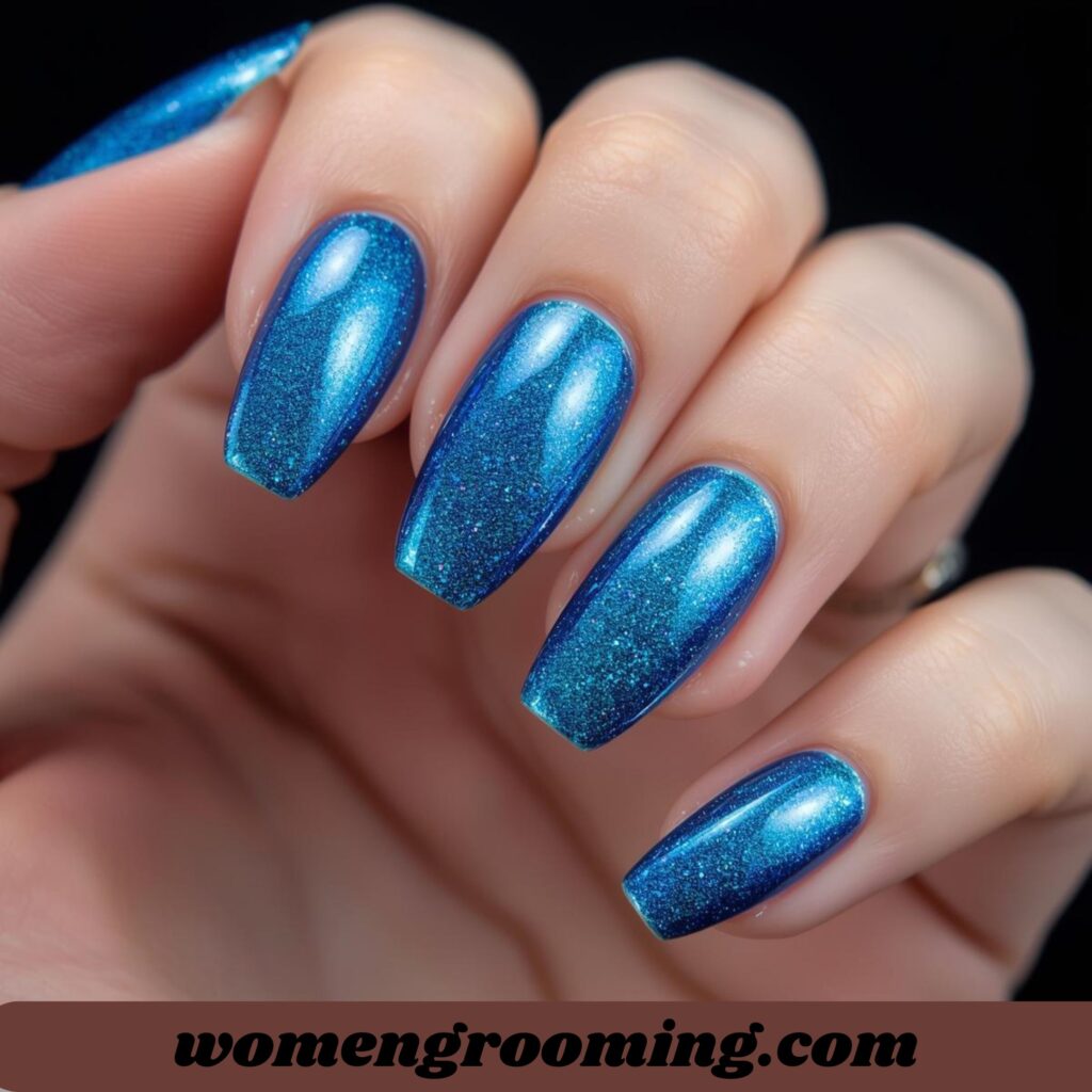 Blue Glitter Ombre