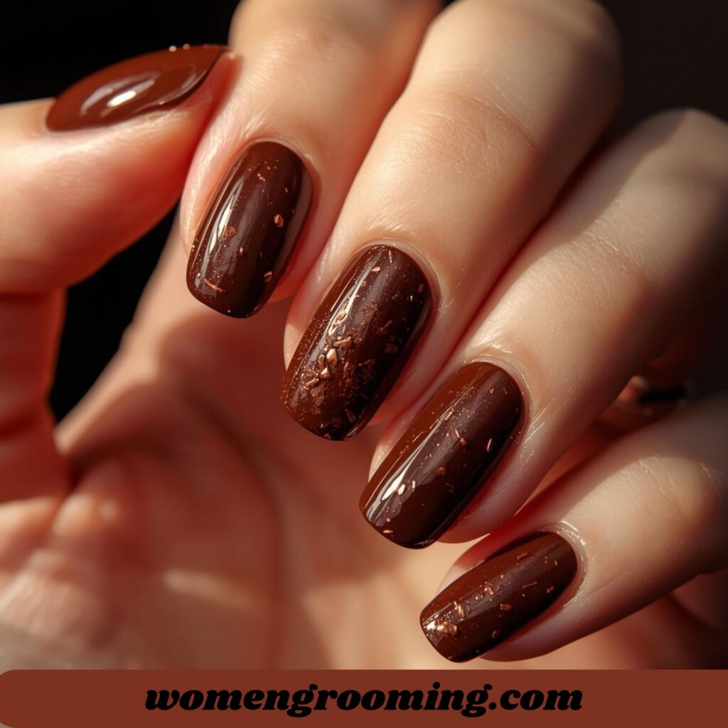 Chocolate Brown Nails