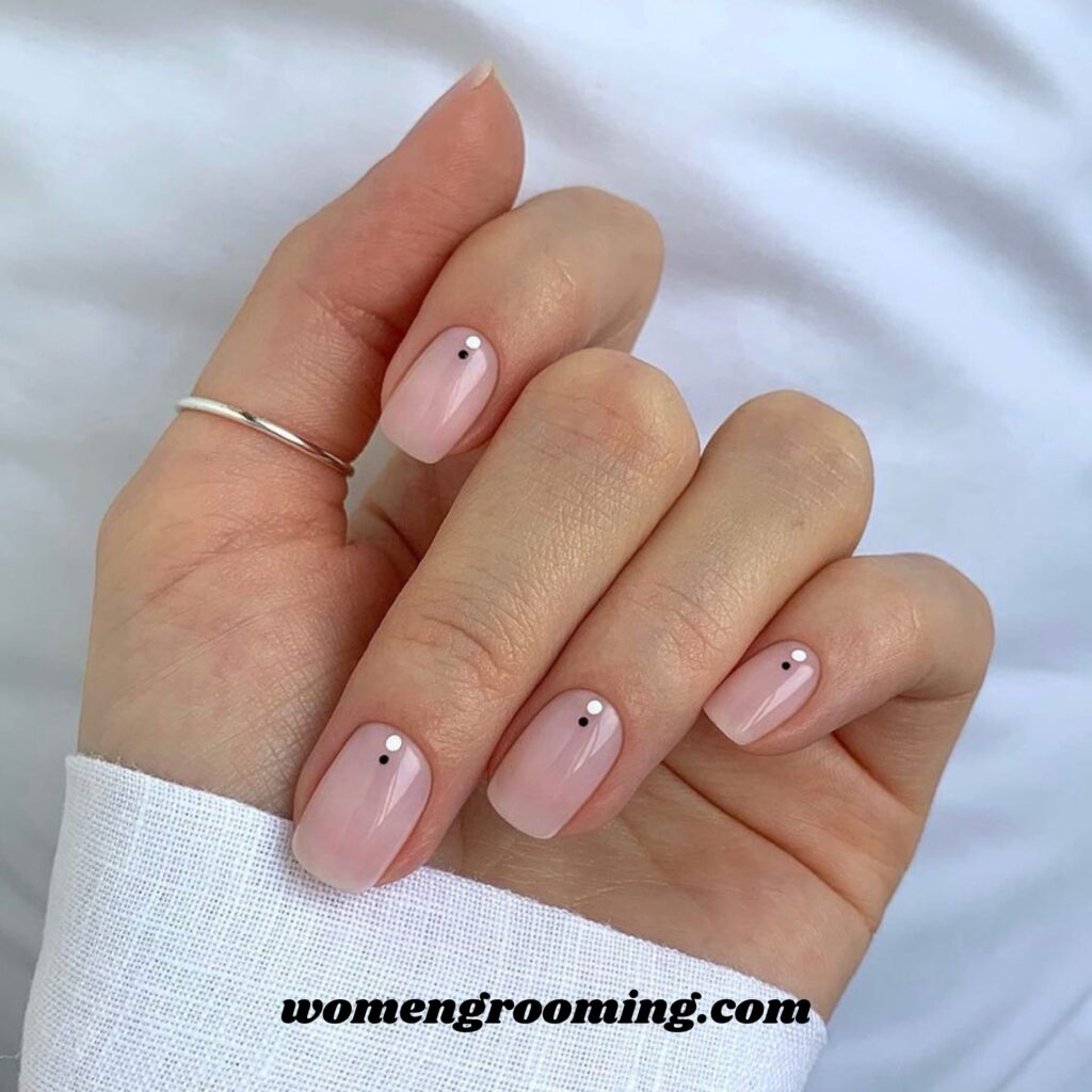 Clear Nails with Details