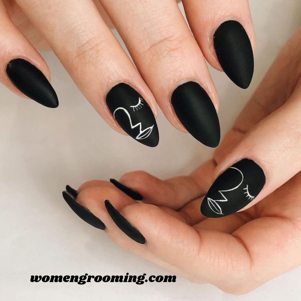 Matte Black Nails