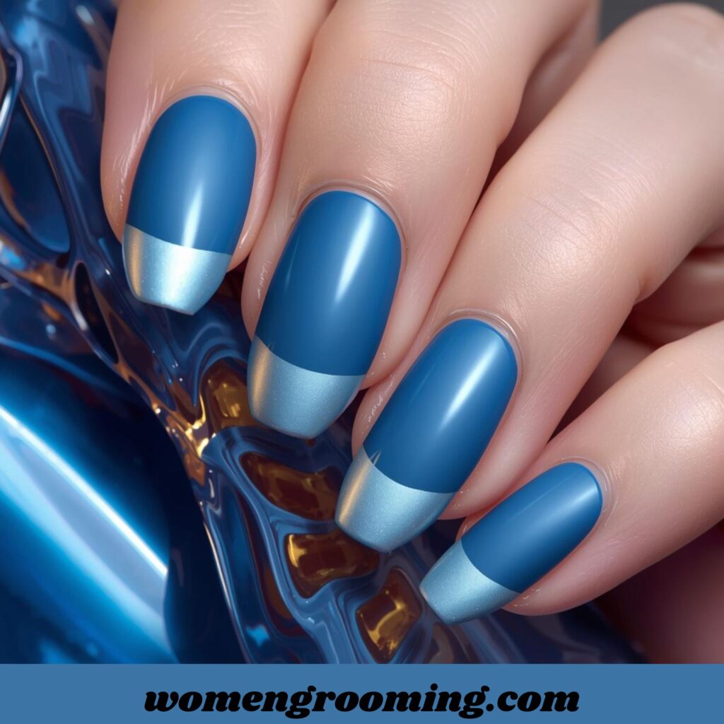 Matte Blue With Glossy Tips