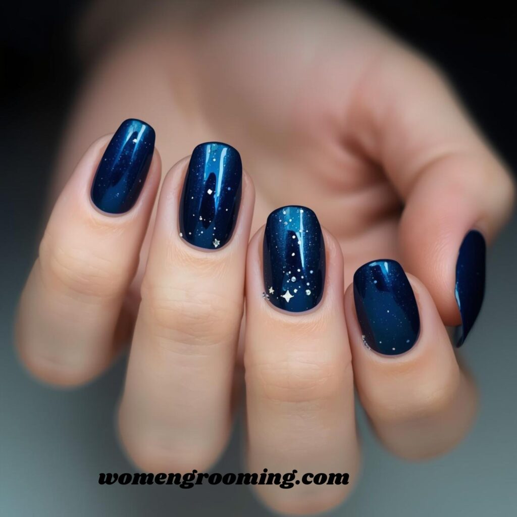 _Midnight Blue Nails