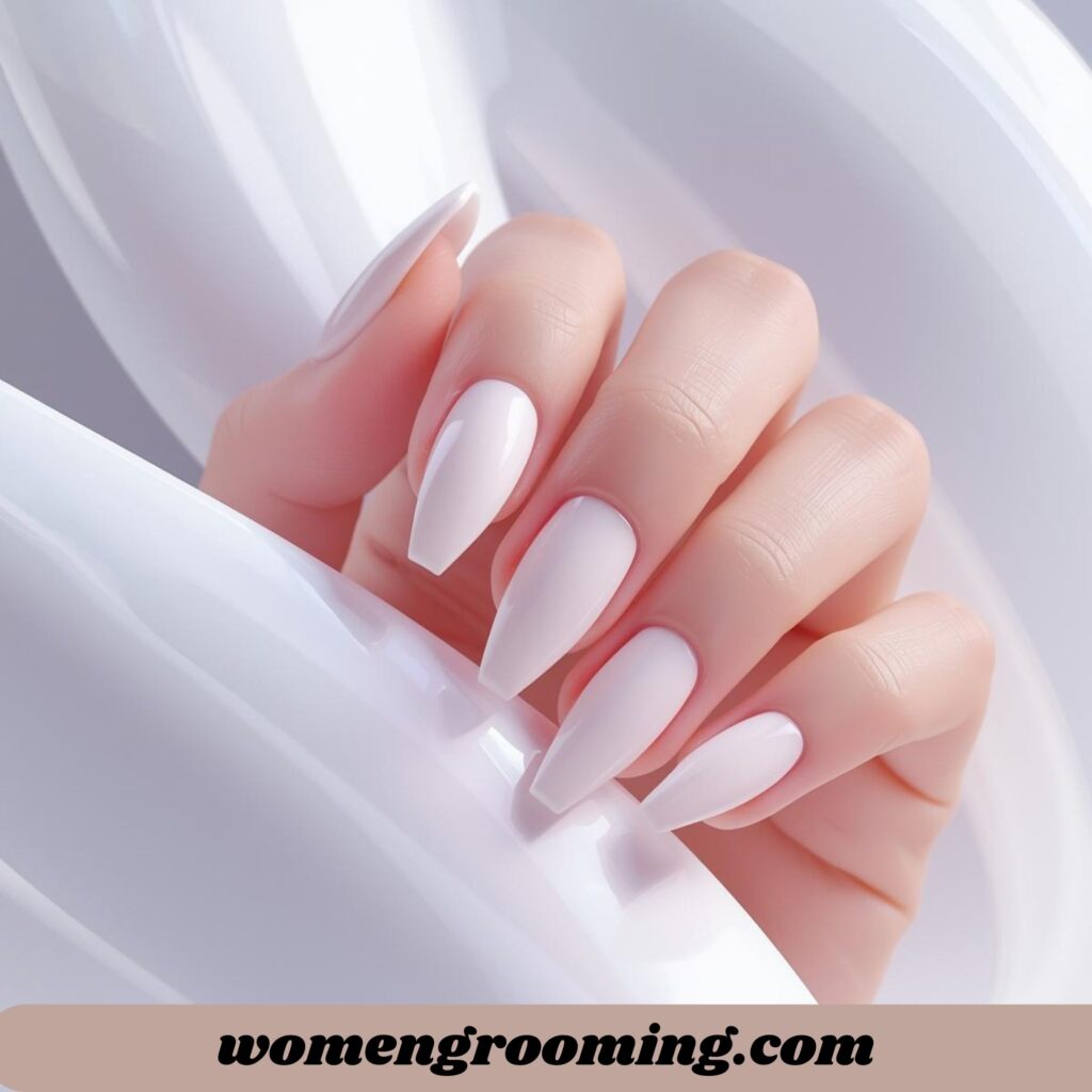 Milky White Nails