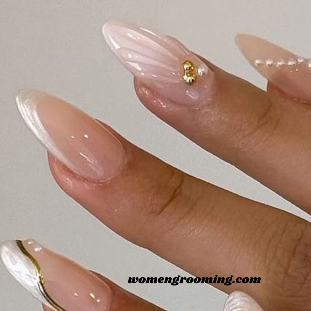 Pearl-Accented Nails
