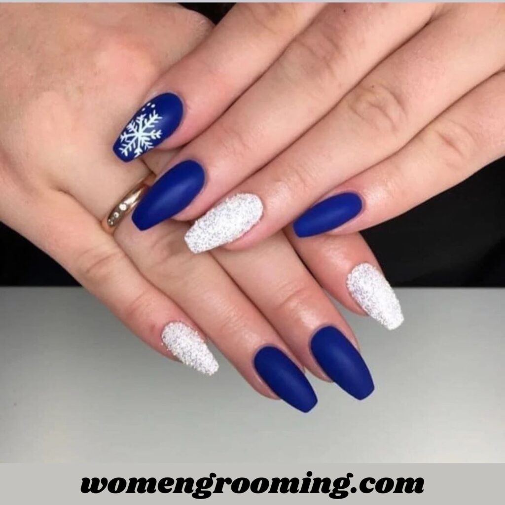 Royal Blue Winter Nails