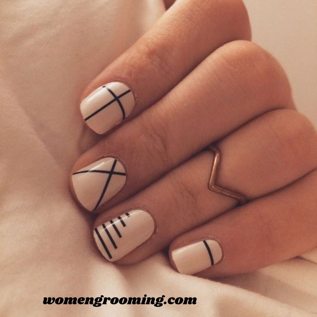 Simple Line Art Nails
