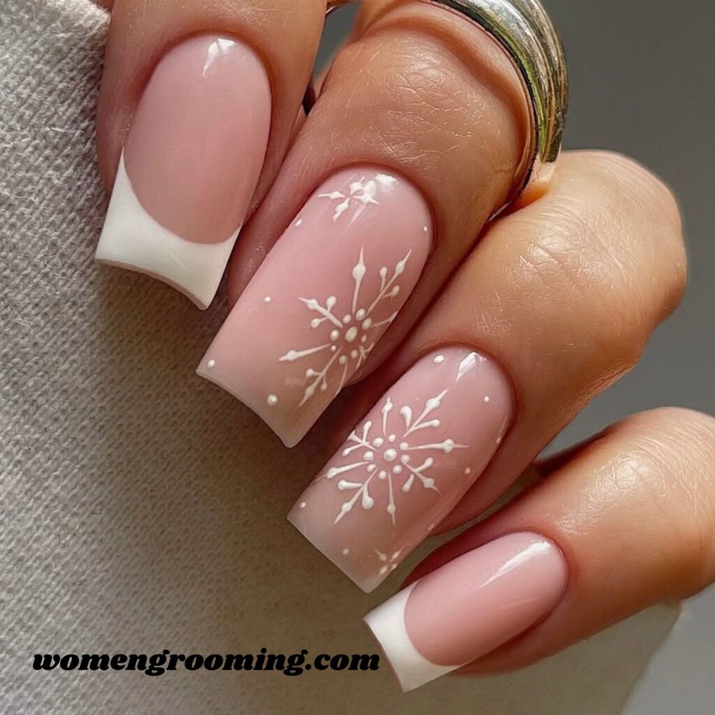 Snowflake Nail Art (1)