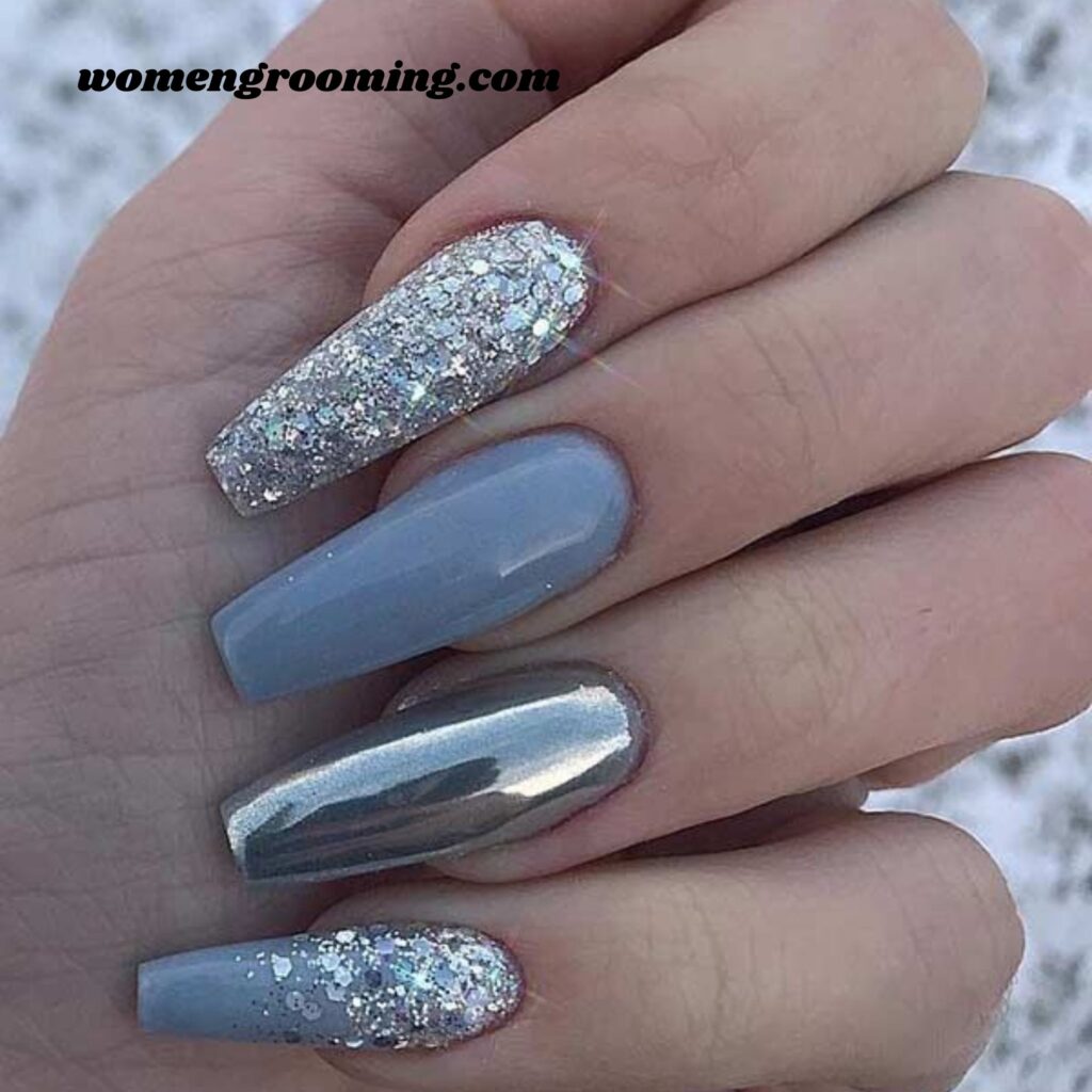 Soft Gray with Silver Shimmer