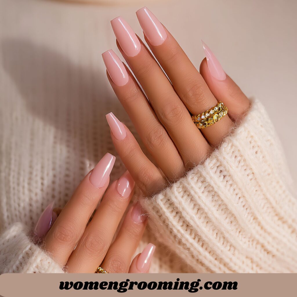 Soft Nude Winter Nails