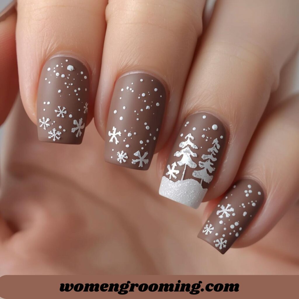 Taupe Winter Nail