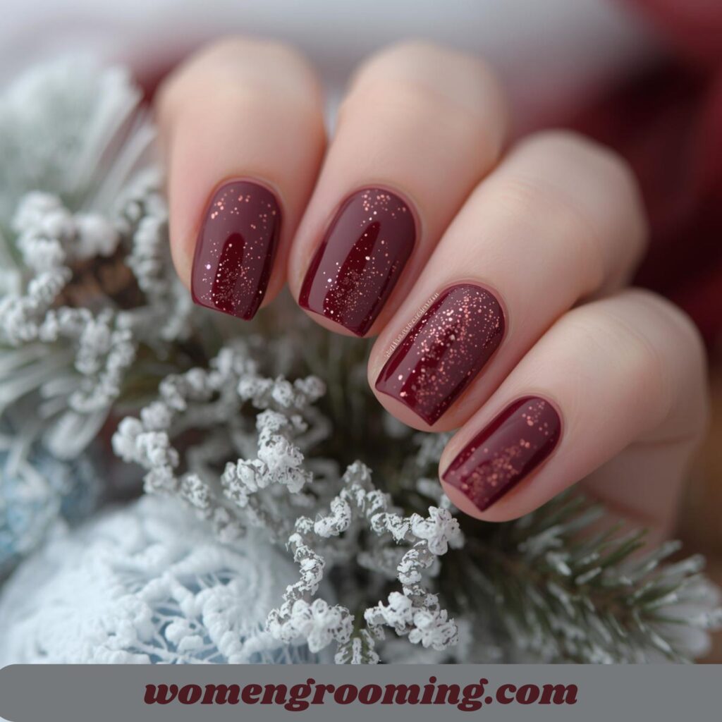 Wine Red Winter Nails