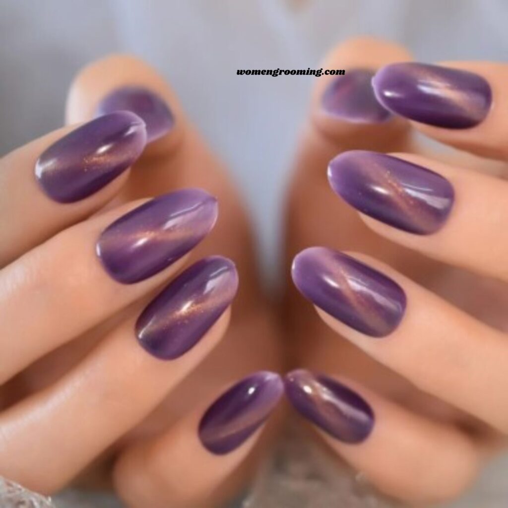 Amethyst Cat Eye Nails