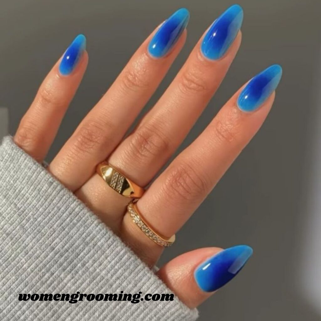 Aura Frost Blue Nails