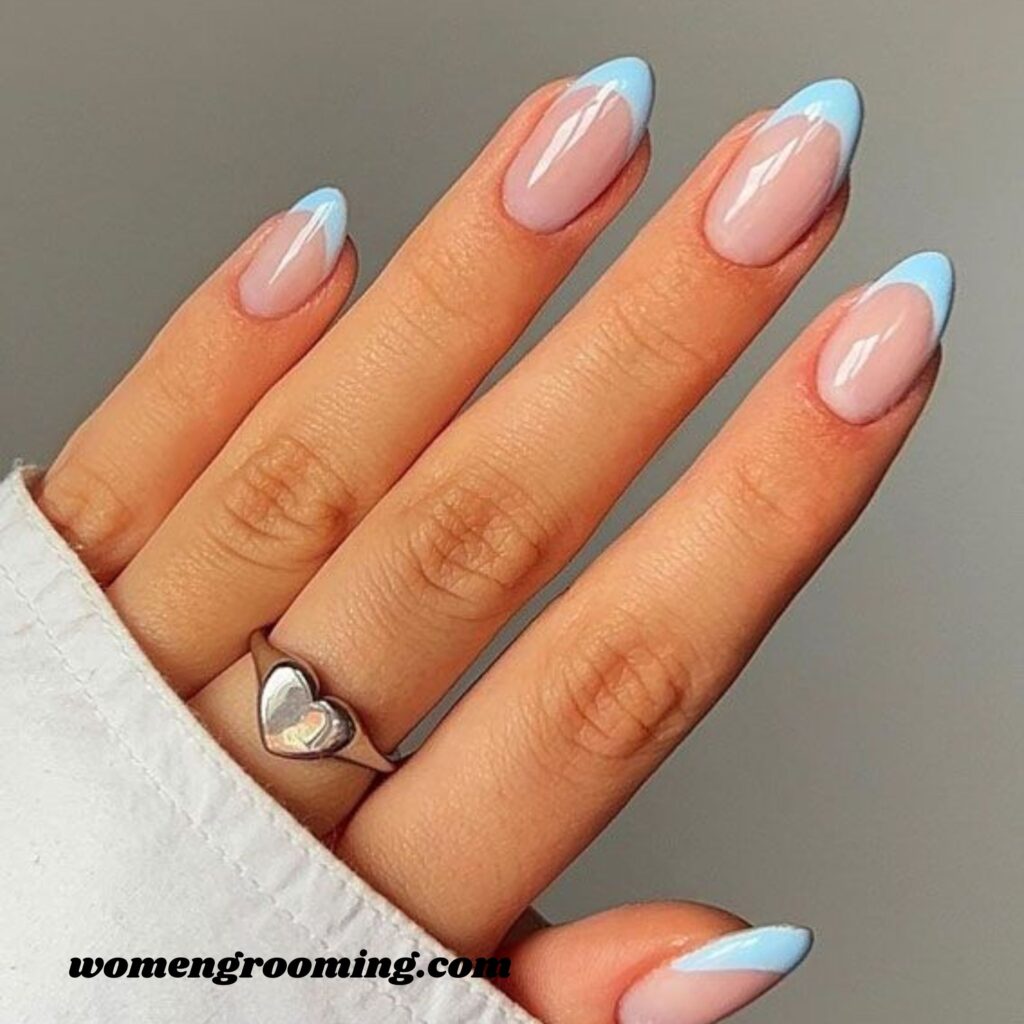 Baby Blue French Tips