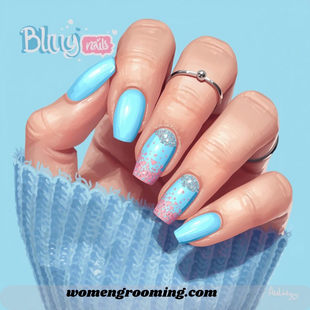 Baby Blue Nails
