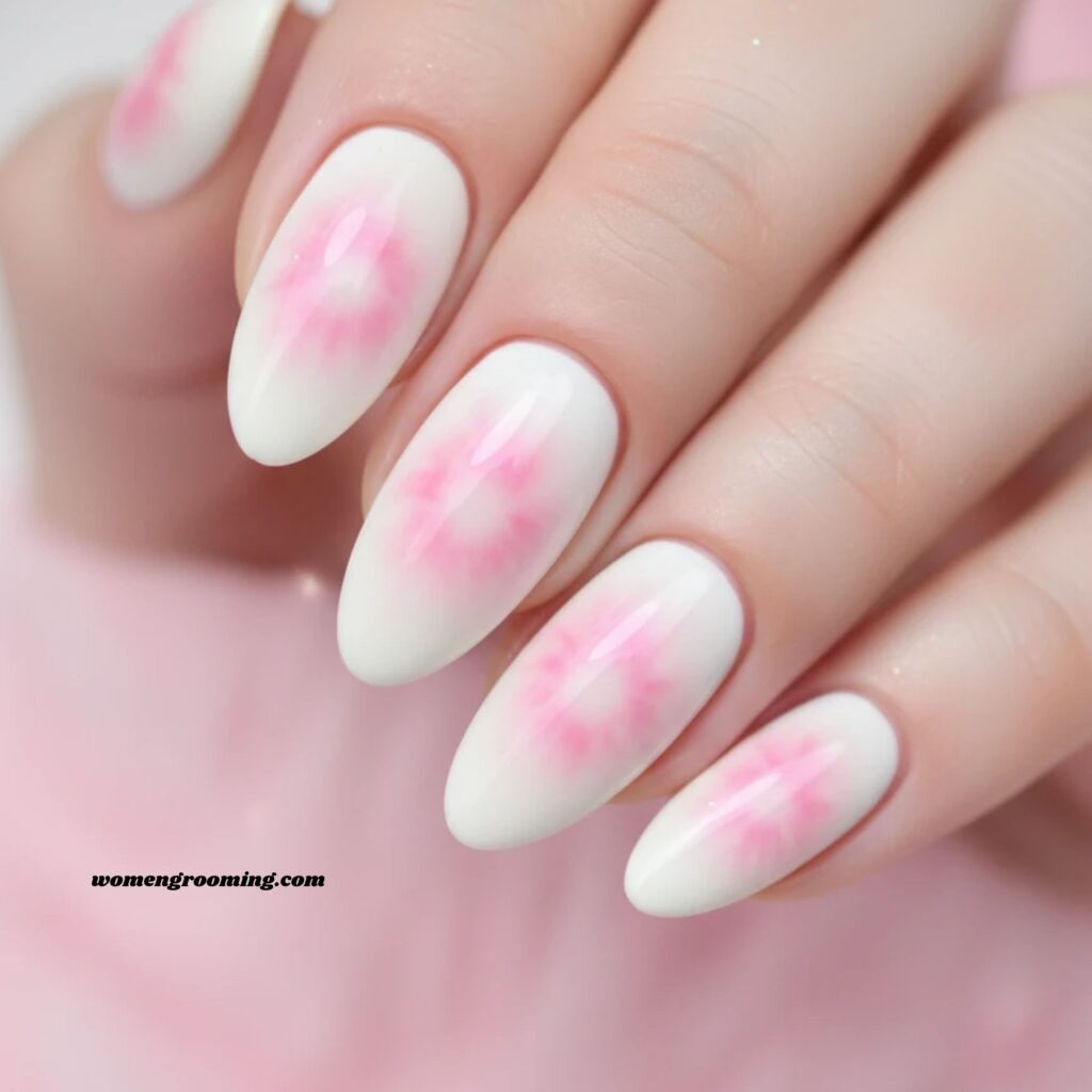 Baby Boomer Ombre Almond Nails