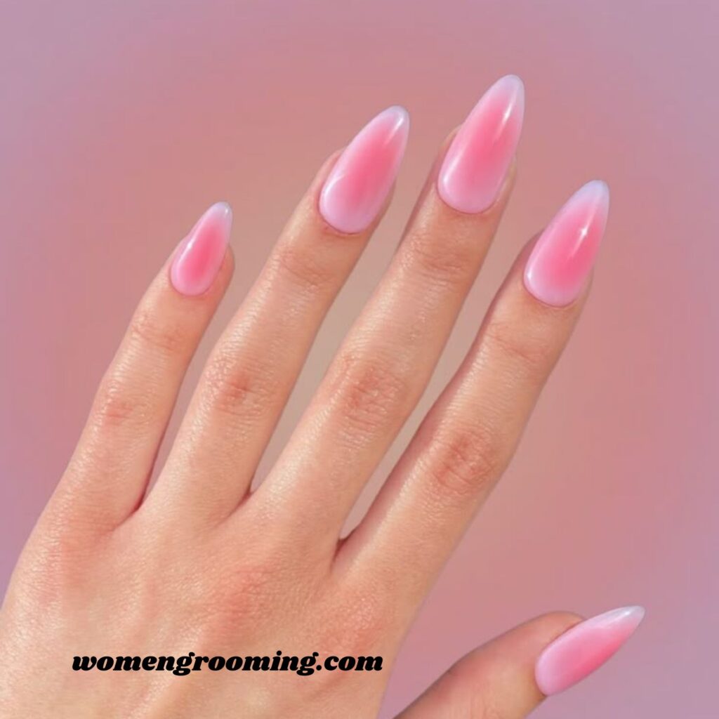 Baby Pink Aura Nails