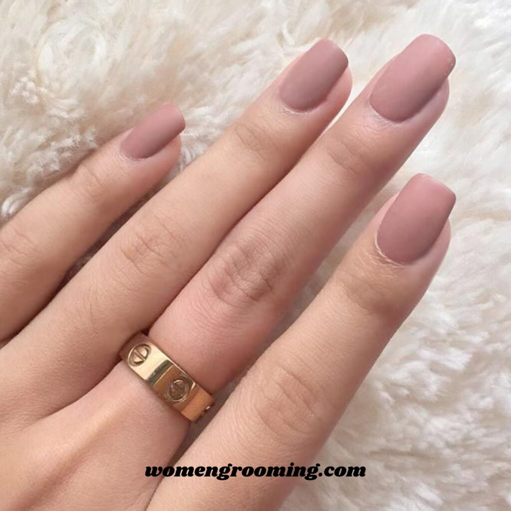 Baby Pink Matte Nails