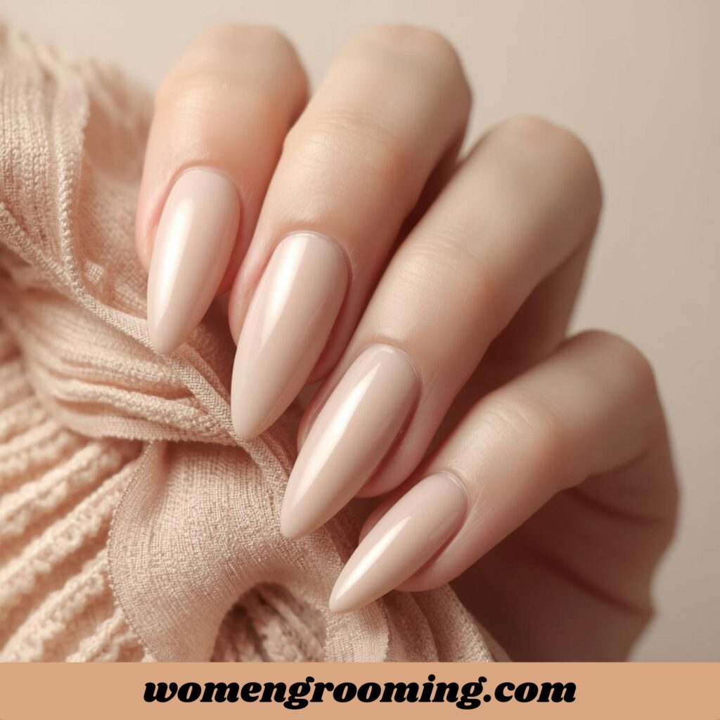 Beige Minimal Nails