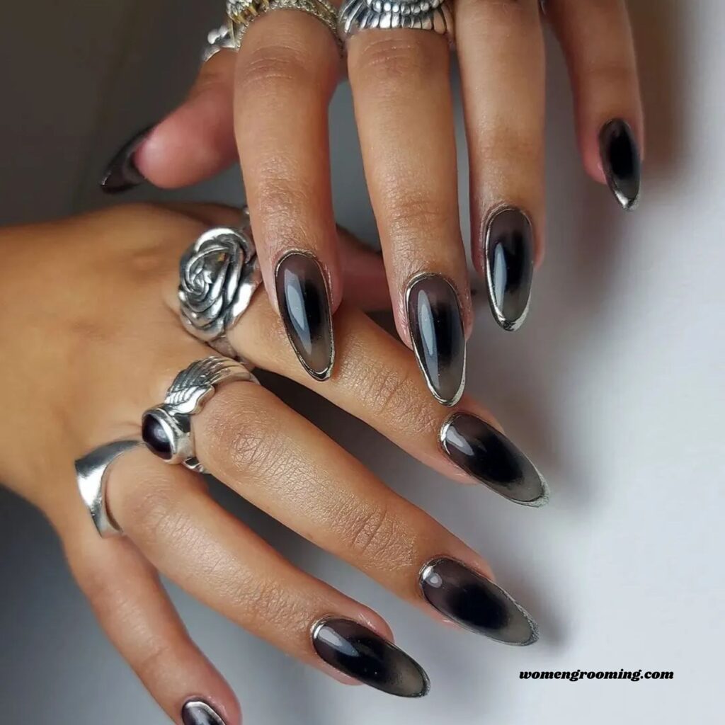Black Aura Nails