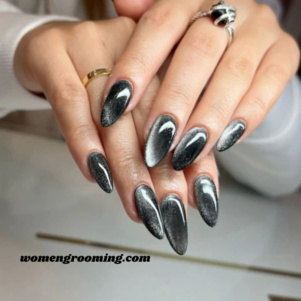 Black Cat Eye Nails