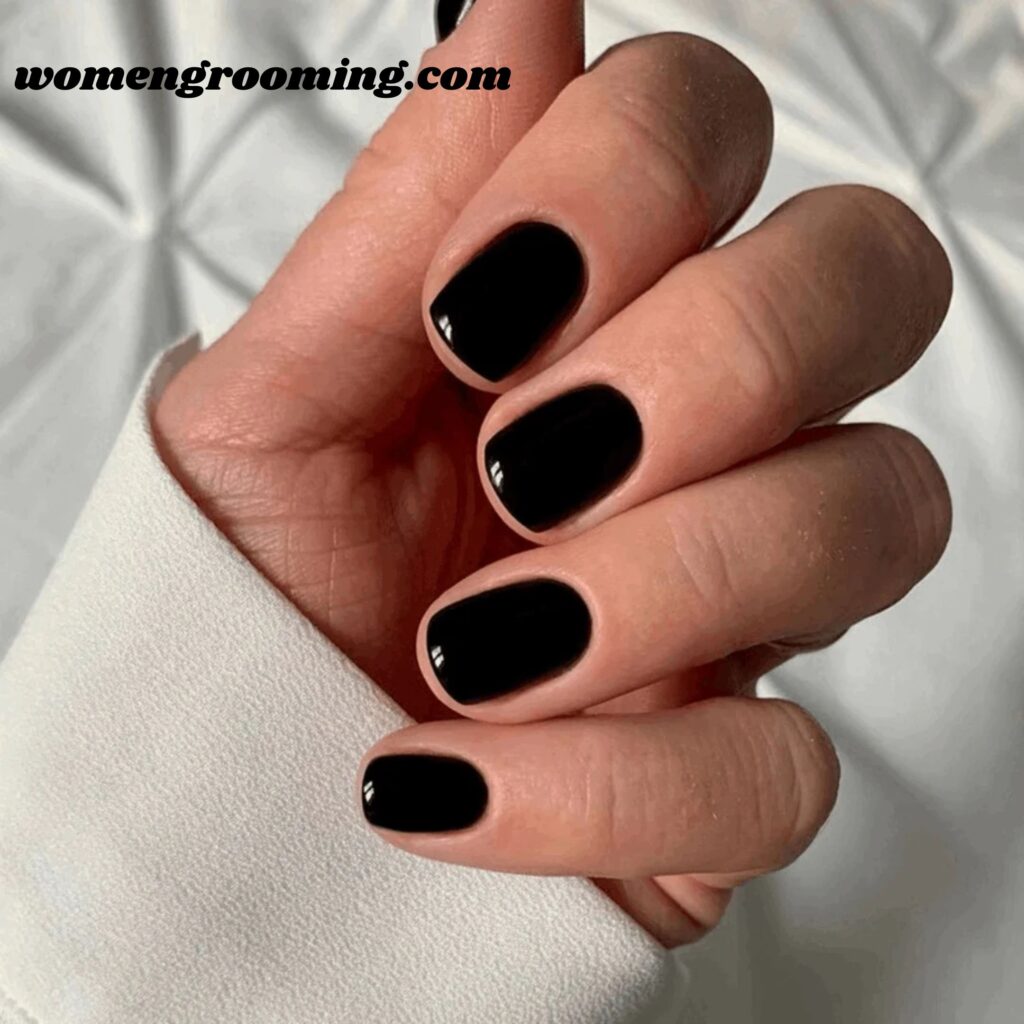 Black Gloss Short Nails