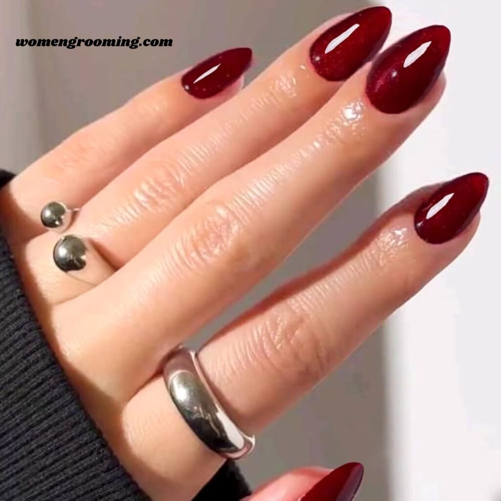 Blood Red Gloss Nails