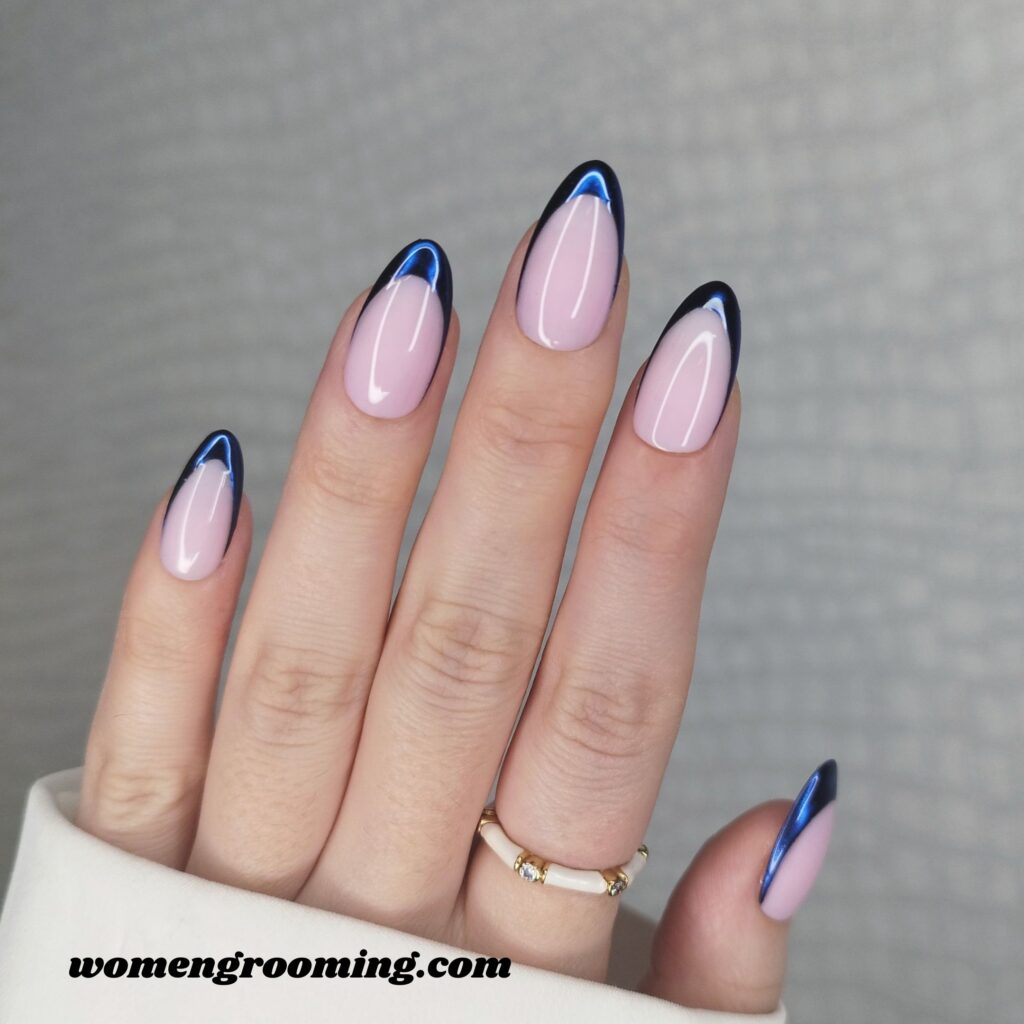 Blue Chrome French Tips (1)