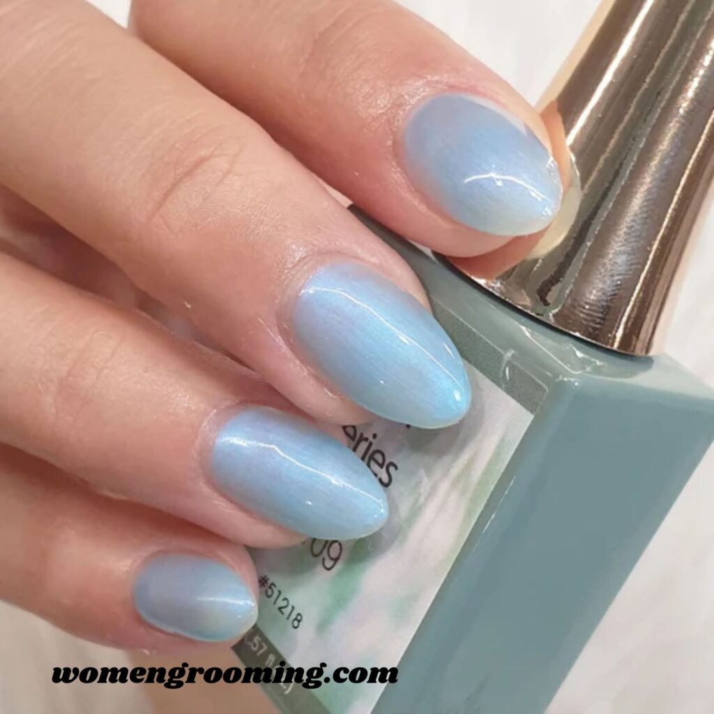 Blue Pearl Finish Nails