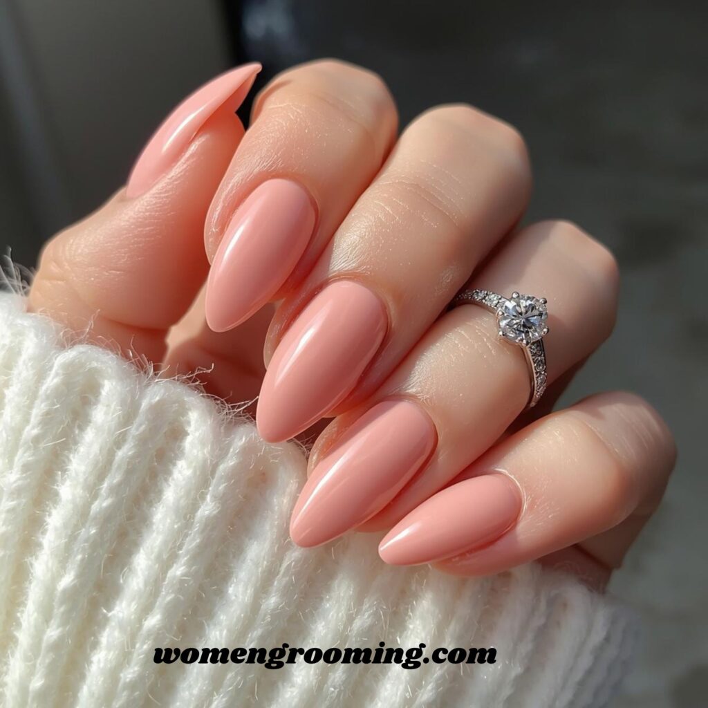 Blush Pink Almond Nails