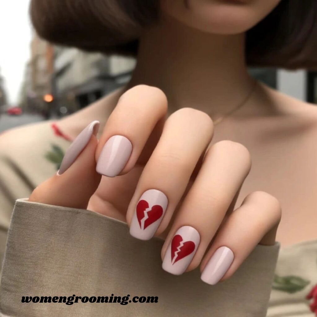 Broken Heart Nails