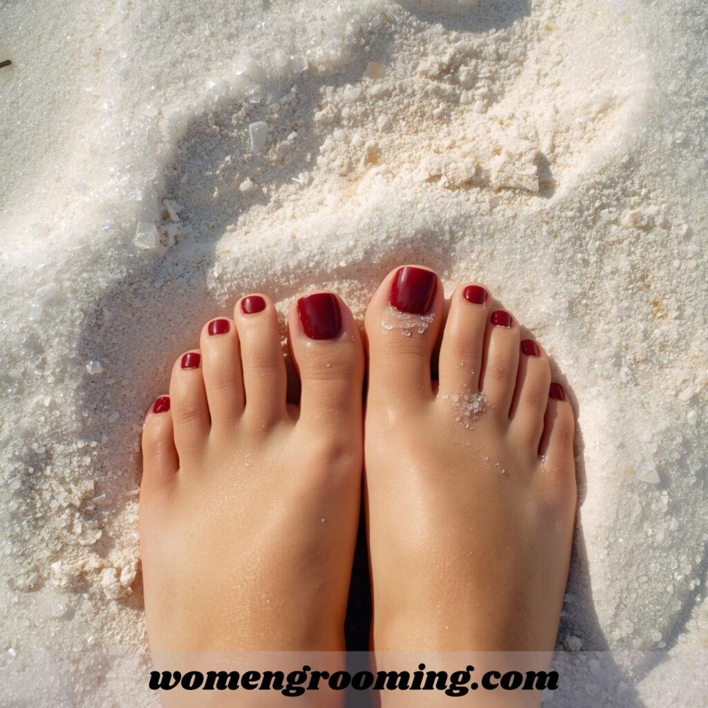 Burgundy Toenails