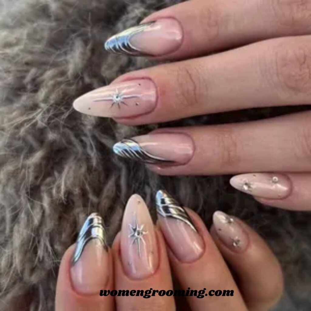 Celestial Chrome French Tips