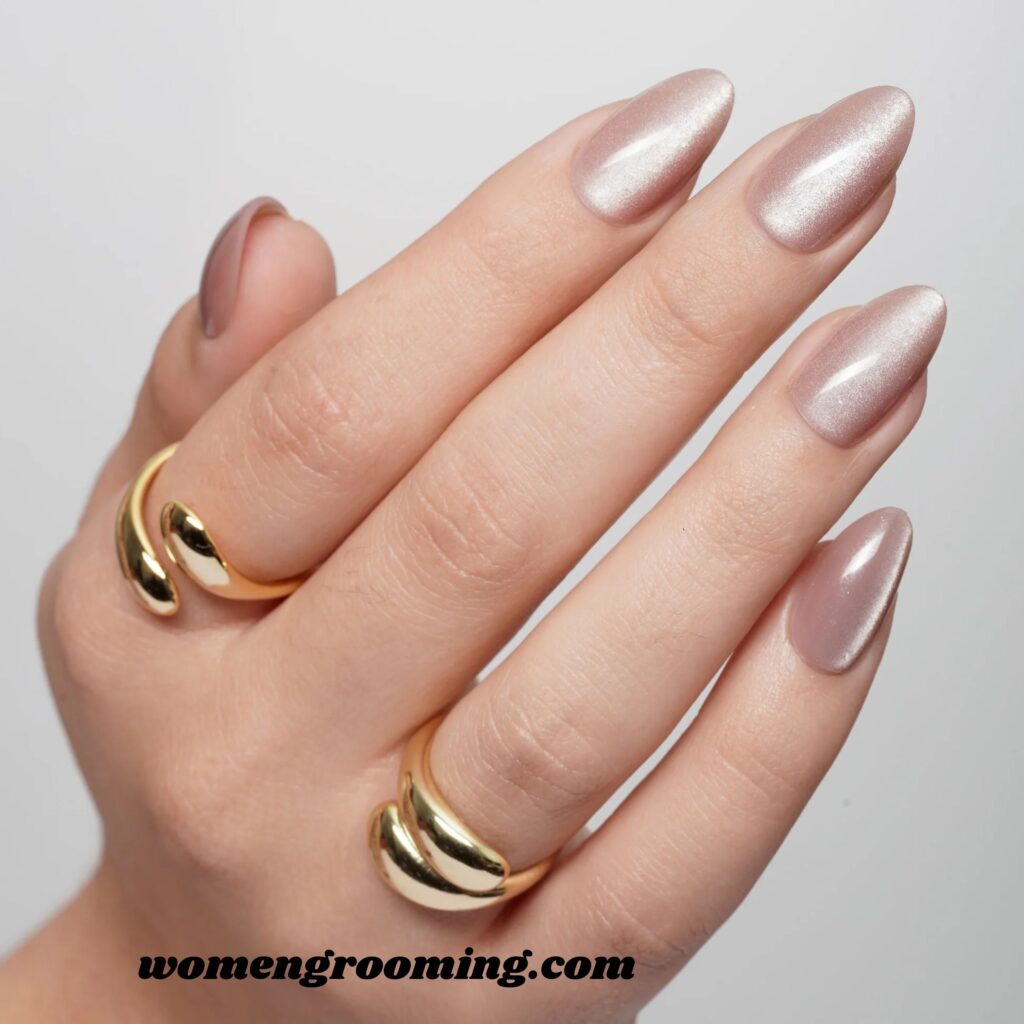 Champagne Almond Nails