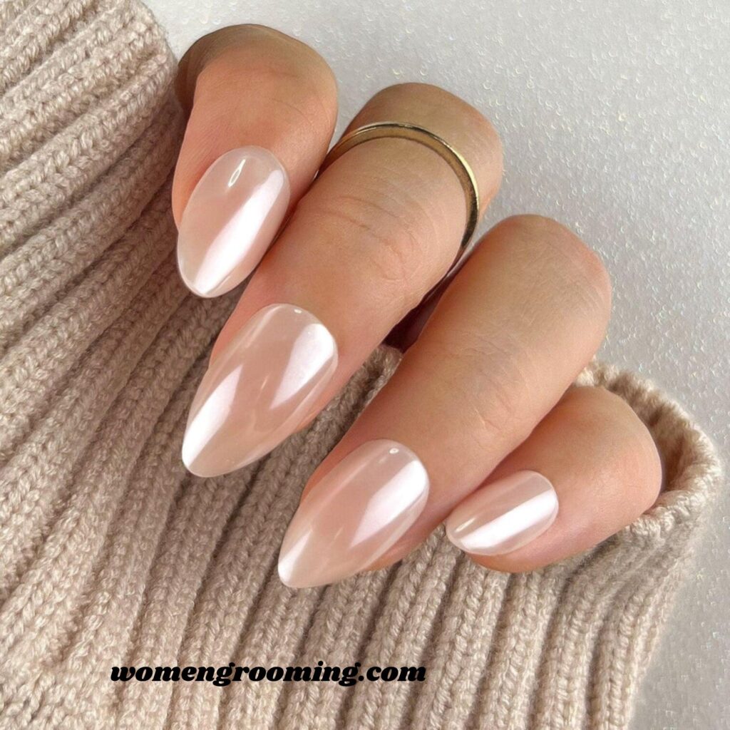 Champagne Chrome Nails