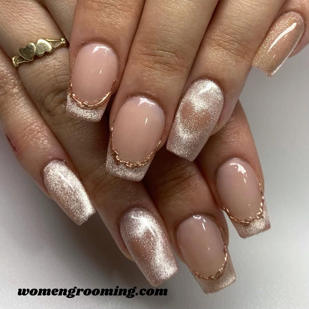 Champagne Glitter Tips