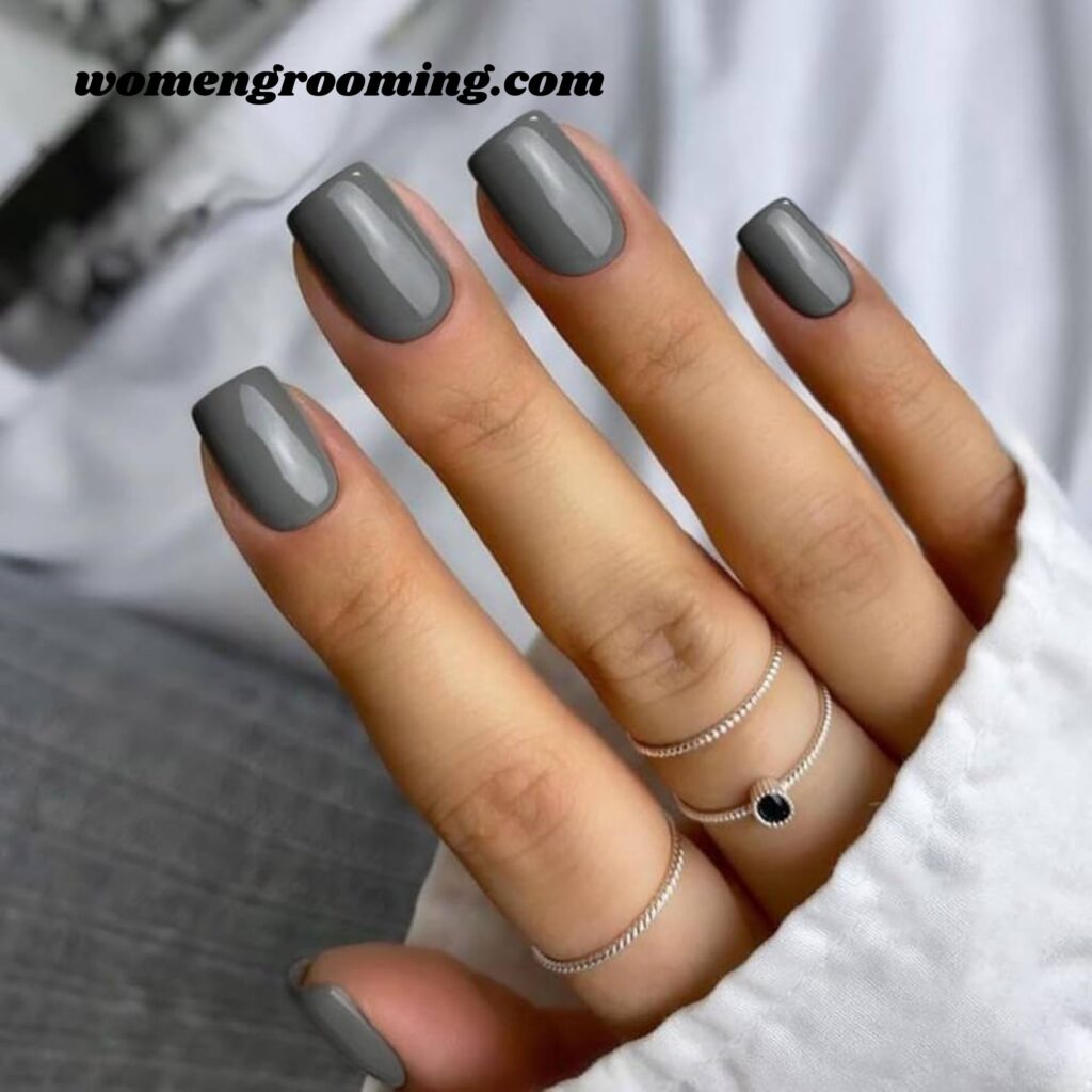Charcoal Gray Nails (1)