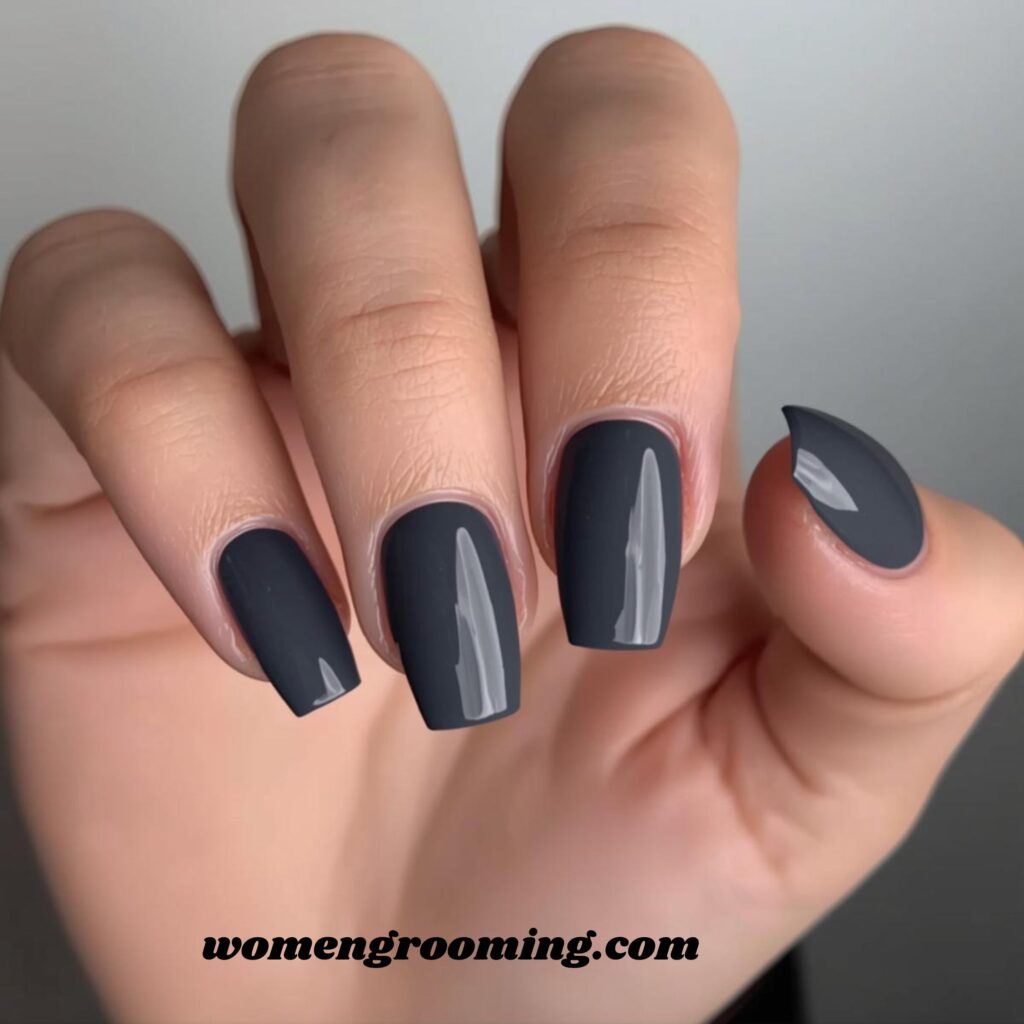 Charcoal Gray Nails