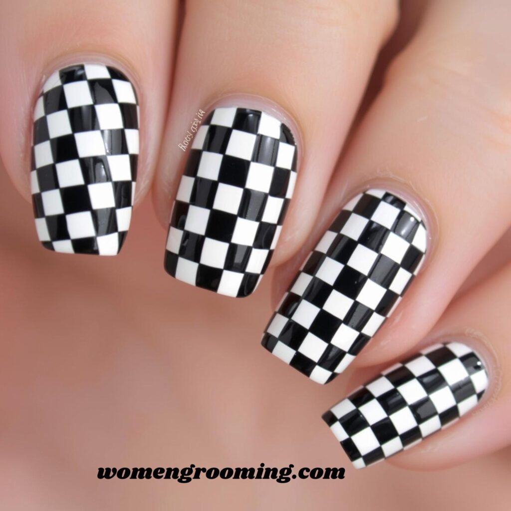 Checkerboard Swag Nails