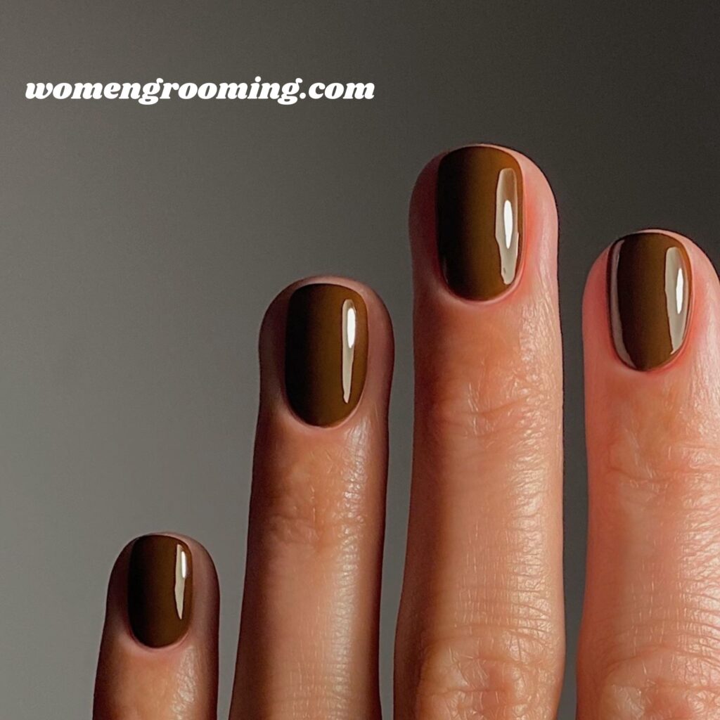Chestnut Velvet Nails