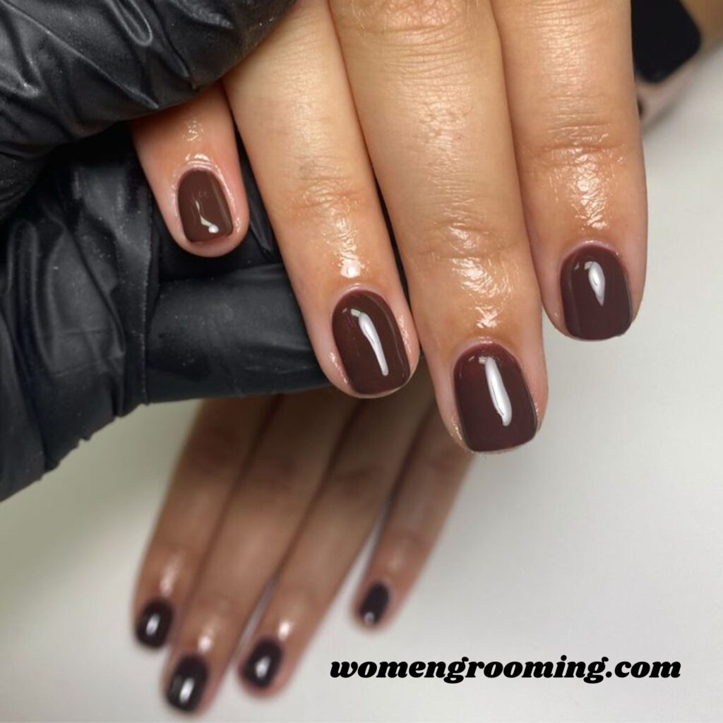 Chocolate Brown Nails (1)