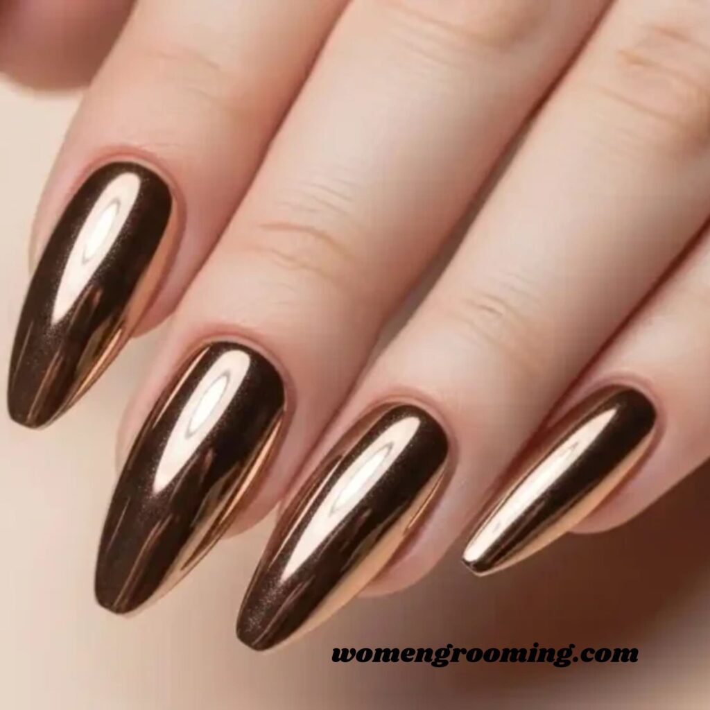 Chrome Almond Nails