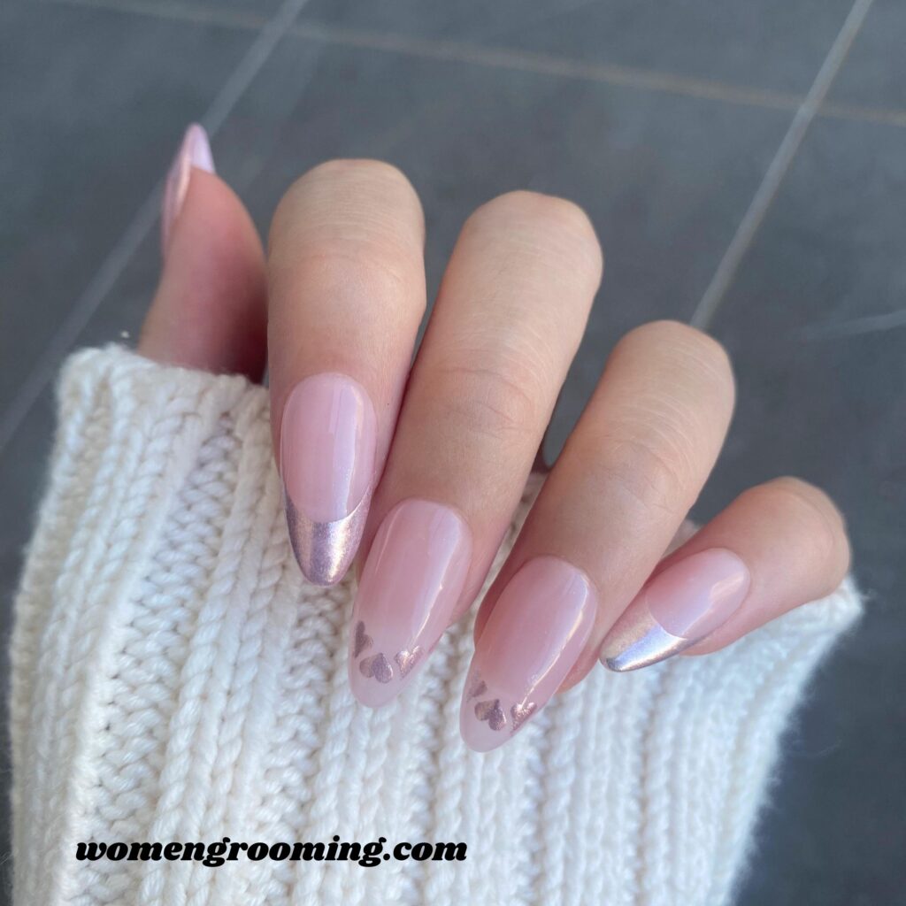 Chrome Pink French Tips