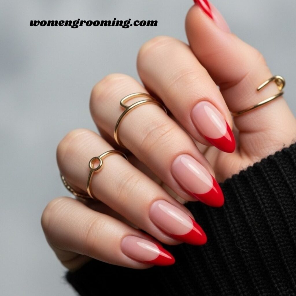 Classic Red French Tips