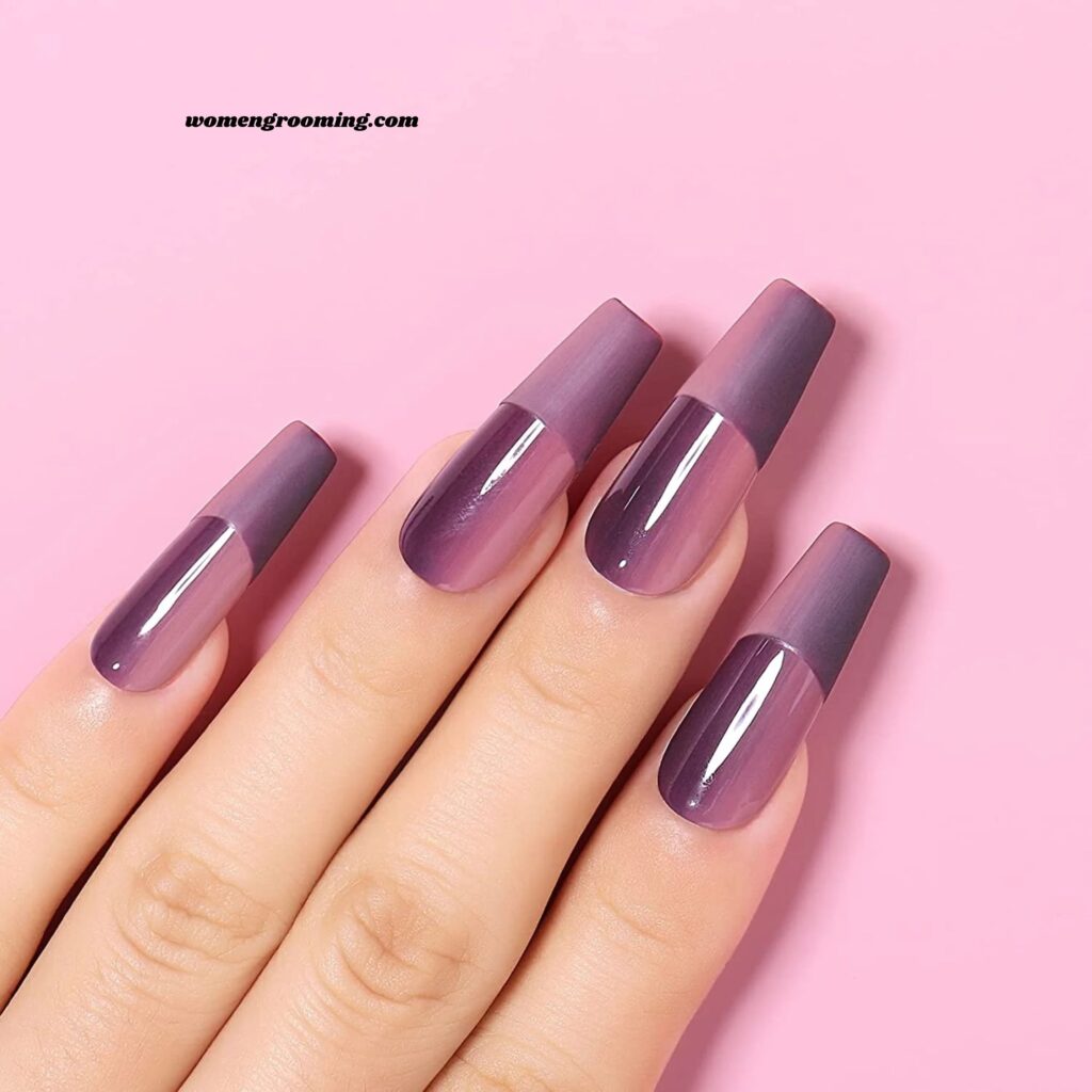 Clean Builder-Gel Purple Nails