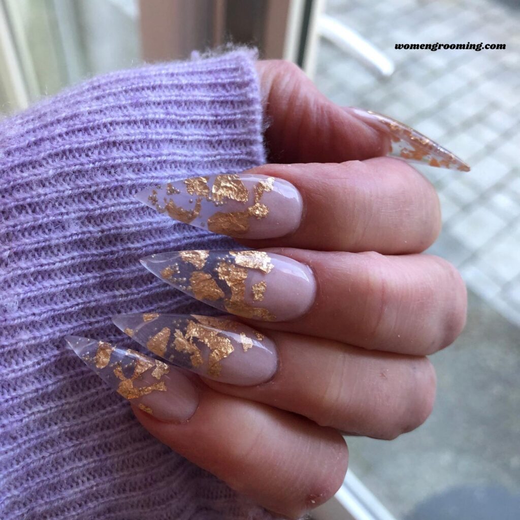 Clear with Gold Foil