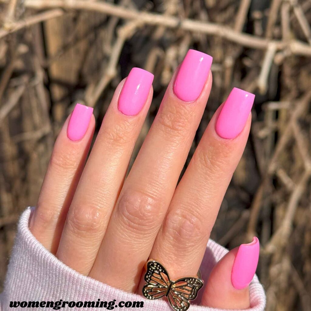 Cotton Candy Pink Nails