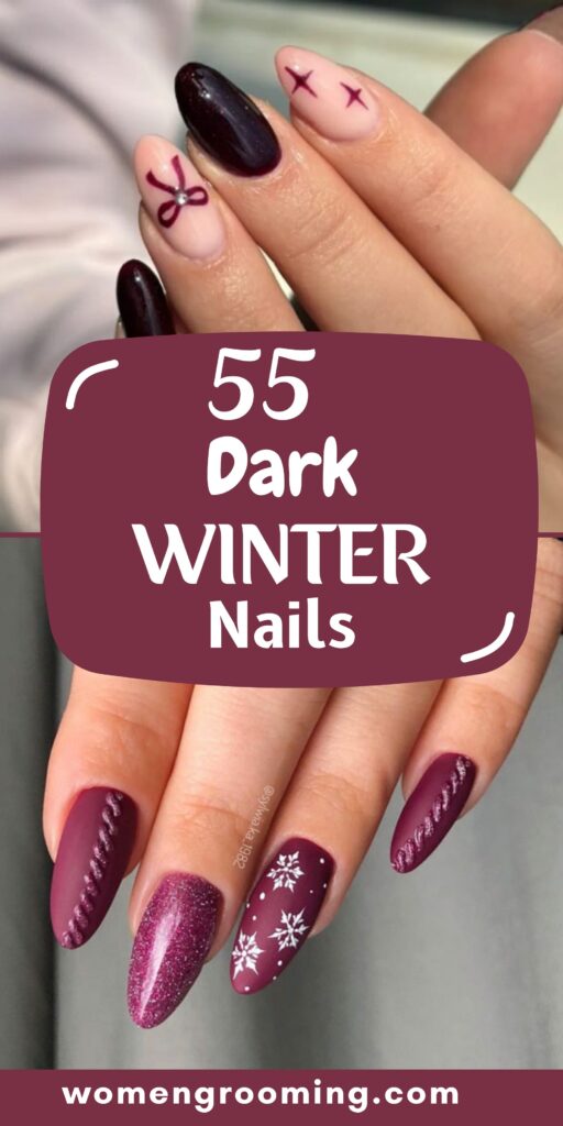 DARK WINTER NAILS